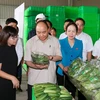 Thủ tướng Nguyễn Xuân Phúc thăm Dự án đầu tư nông nghiệp ứng dụng công nghệ cao Vineco Hải Phòng. (Ảnh: Thống Nhất/TTXVN)