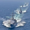 Các tàu chiến của Hàn Quốc tham gia một cuộc tập trận. (Nguồn: EPA/TTXVN)