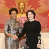 Chủ tịch Quốc hội Nguyễn Thị Kim Ngân tiếp bà Michaelle Jean. (Ảnh: Trọng Đức/TTXVN)