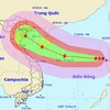 Vị trí và đường đi của siêu bão số 7. (Nguồn: nchmf.gov.vn)