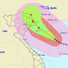 Vị trí và đường đi của siêu bão số 7. (Nguồn: nchmf.gov.vn)