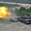 Xe tăng K1A2 của quân đội Hàn Quốc tham gia cuộc tập trận bắn đạn thật. (Nguồn: AFP/TTXVN)