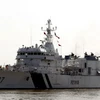 Tàu SAMRAT của Lực lượng Bảo vệ Ấn Độ trong chuyến thăm Việt Nam tháng 12/2012. (Ảnh: Thế Anh/TTXVN)
