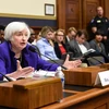 Chủ tịch Fed Janet Yellen trong phiên điều trần tại Ủy ban dịch vụ tài chính Thượng viện Mỹ ở thủ đô Washington. (Nguồn: THX/TTXVN)