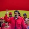 Tổng thống Venezuela Nicolas Maduro phát biểu trước những người ủng hộ ở Caracas. (Nguồn: AFP/TTXVN)