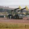 Máy bơm dầu tại cơ sở khai thác dầu Bakken Shale gần Williston, Bắc Dakota, Mỹ. (Nguồn: AFP/TTXVN)