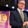 Ông Paul Nuttall phát biểu tại thủ đô London sau khi được bầu làm lãnh đạo đảng UKIP. (Nguồn: THX/TTXVN) 