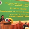 Phó Chủ tịch Quốc hội Tòng Thị Phóng phát biểu tại Hội nghị. (Ảnh: Nguyễn Lâm/TTXVN)