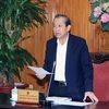 Phó Thủ tướng Trương Hoà Bình phát biểu. (Ảnh: Phạm Kiên/TTXVN) 