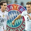 Hai cầu thủ đội tuyển quốc gia Đức Sebastian Rudy (trái) và Niklas Süle sẽ chuyển từ Hoffenheim về Bayern từ mùa bóng tới 2017-2018. (Nguồn: Foto DeFodi.de)