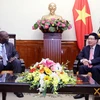 Phó Thủ tướng, Bộ trưởng Bộ Ngoại giao Phạm Bình Minh tiếp ông Ousmane Dione, Giám đốc Quốc gia của WB tại Việt Nam. (Nguồn: baochinhphu.vn)