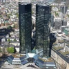 Hai tòa tháp trụ sở ngân hàng Đức Deutsche Bank tại Frankfurt am Main. (Nguồn: AFP/TTXVN)