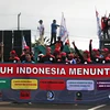 Tuần hành về quyền của người lao động ở Indonesia tháng 11/2016. (Nguồn: Antara)