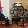 Đại sứ Phạm Quang Vinh trả lời phỏng vấn phóng viên TTXVN. (Ảnh: Thanh Tuấn/Vietnam+)