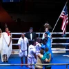 Các võ sỹ Cuba và Mỹ trước một trận đấu quyền anh. (Nguồn: AP)