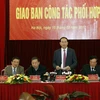 Chủ tịch nước Trần Đại Quang, Trưởng Ban Chỉ đạo Cải cách Tư pháp Trung ương dự và phát biểu chỉ đạo. (Ảnh: Nhan Sáng/TTXVN)