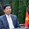 Đại sứ Việt Nam tại Nhật Bản Nguyễn Quốc Cường trả lời phỏng vấn. (Ảnh: Nguyễn Tuyến-Thành Hữu/Vietnam+)
