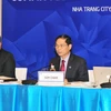Chủ tịch SOM APEC 2017 Bùi Thanh Sơn phát biểu tại cuộc họp. (Ảnh: Nguyễn Khang/TTXVN)
