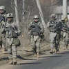 Binh lính Mỹ trong một cuộc tập trận chung ở Paju, Hàn Quốc. (Nguồn: AFP/TTXVN)