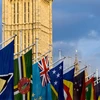 Cờ của các nước thuộc Khối thịnh vượng chung bên ngoài Quốc hội Anh. (Nguồn: worldatlas.com)