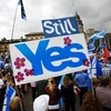 Những người ủng hộ độc lập tuần hành tại Quảng trường George ở Glasgow, Scotland. (Nguồn: AFP/TTXVN)