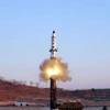 Triều Tiên phóng tên lửa. (Nguồn: AFP)