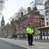 Cảnh sát tăng cường an ninh tại khu vực tòa nhà Quốc hội Anh ở London sau vụ tấn công. (Nguồn: AFP/TTXVN)