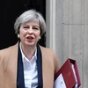 Thủ tướng Anh Theresa May tới tòa nhà Quốc hội Anh ở London. (Nguồn: EPA/TTXVN)