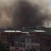 Khói bốc lên sau vụ nổ. (Nguồn: skynews.com.au)