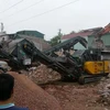 Dây chuyền nghiền phế thải vật liệu xây dựng đầu tiên được triển khai tại Hà Nội. (Ảnh: Minh Nghĩa/TTXVN)