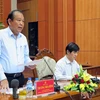 Phó Thủ tướng Thường trực Chính phủ Trương Hòa Bình phát biểu tại buổi làm việc. (Ảnh: Nguyễn Sơn/TTXVN)