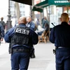 Cảnh sát Pháp tuần tra tại sân ga Gare du Nord. (Nguồn: AFP/TTXVN)