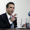 Thủ lĩnh Liên minh Bàn đoàn kết dân chủ (MUD) đối lập ở Venezuela, ông Henrique Capriles. (Nguồn: AFP/TTXVN)
