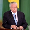 Tổng thống Brazil Michel Teme phát biểu tại một sự kiện ở Brasilia. (Nguồn: AFP/TTXVN)