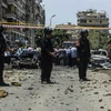 Hiện trường vụ đánh bom ám sát Tổng công tố nhà nước Hisham Barakat ở Cairo. (Nguồn: AFP/TTXVN)
