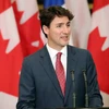 Thủ tướng Canada Justin Trudeau tại một cuộc họp báo ở Ottawa,Canada. (Nguồn: AFP/TTXVN)