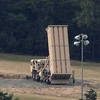 Hệ thống phòng thủ tên lửa tầm cao giai đoạn cuối (THAAD) của Mỹ được triển khai tại Seongju, Hàn Quốc. (Nguồn: EPA/TTXVN)