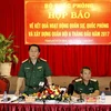Trung tướng Nguyễn Trọng Nghĩa phát biểu tại buổi họp báo. (Ảnh: Thế Anh/TTXVN)