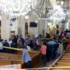 Hiện trường vụ tấn công nhà thờ Cơ đốc giáo ở Tanta, Ai Cập. (Nguồn: EPA/TTXVN)