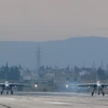 Máy bay ném bom Sukhoi Su-25 của Nga tại căn cứ quân sự Hmeymim ở Latakia, Syria. (Nguồn: AFP/TTXVN)