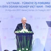 Thủ tướng Thổ Nhĩ Kỳ Binali Yildirim phát biểu. (Ảnh: Minh Quyết/TTXVN)