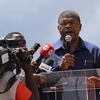 Ứng cử viên tranh cử Tổng thống của đảng MPLA Joao Lourenço phát biểu trước những người ủng hộ trong chiến dịch vận động bầu cử ở Dala. (Nguồn:THX/TTXVN)