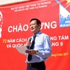 Đại sứ Trần Thành Công phát biểu tại lễ míttinh. (Nguồn: Đại sứ quán Việt Nam tại Romania)