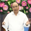 Thủ tướng Nguyễn Xuân Phúc phát biểu chỉ đạo phiên họp. (Ảnh: Thống Nhất/TTXVN)