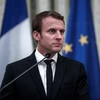 Tổng thống Pháp Emmanuel Macron phát biểu tại Athens. (Nguồn: AFP/TTXVN)