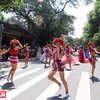 Âm nhạc và sự máu lửa của các vũ công đã làm nên nét độc đáo cho lễ hội đường phố đặc sắc nhất từ trước tới nay tại phố đi bộ. (Ảnh: Trần Thanh Giang/Báo Ảnh Việt Nam)
