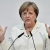 Ứng cử viên CDU/CSU, Thủ tướng Đức Angela Merkel phát biểu tại một sự kiện ở Berlin. (Nguồn: AFP/TTXVN)