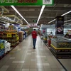 Cảnh vắng vẻ tại một cửa hàng Lotte Mart ở Thượng Hải (Trung Quốc). (Nguồn: AFP/TTXVN)