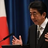 Chủ tịch LDP, Thủ tướng Nhật Bản Shinzo Abe phát biểu tại cuộc họp báo ở thủ đô Tokyo. (Nguồn: AFP/TTXVN)