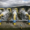 Đường ống dẫn khí đốt tại trạm cung cấp khí gần làng Volovets, miền Tây Ukraine. (Nguồn: Reuters/TTXVN)